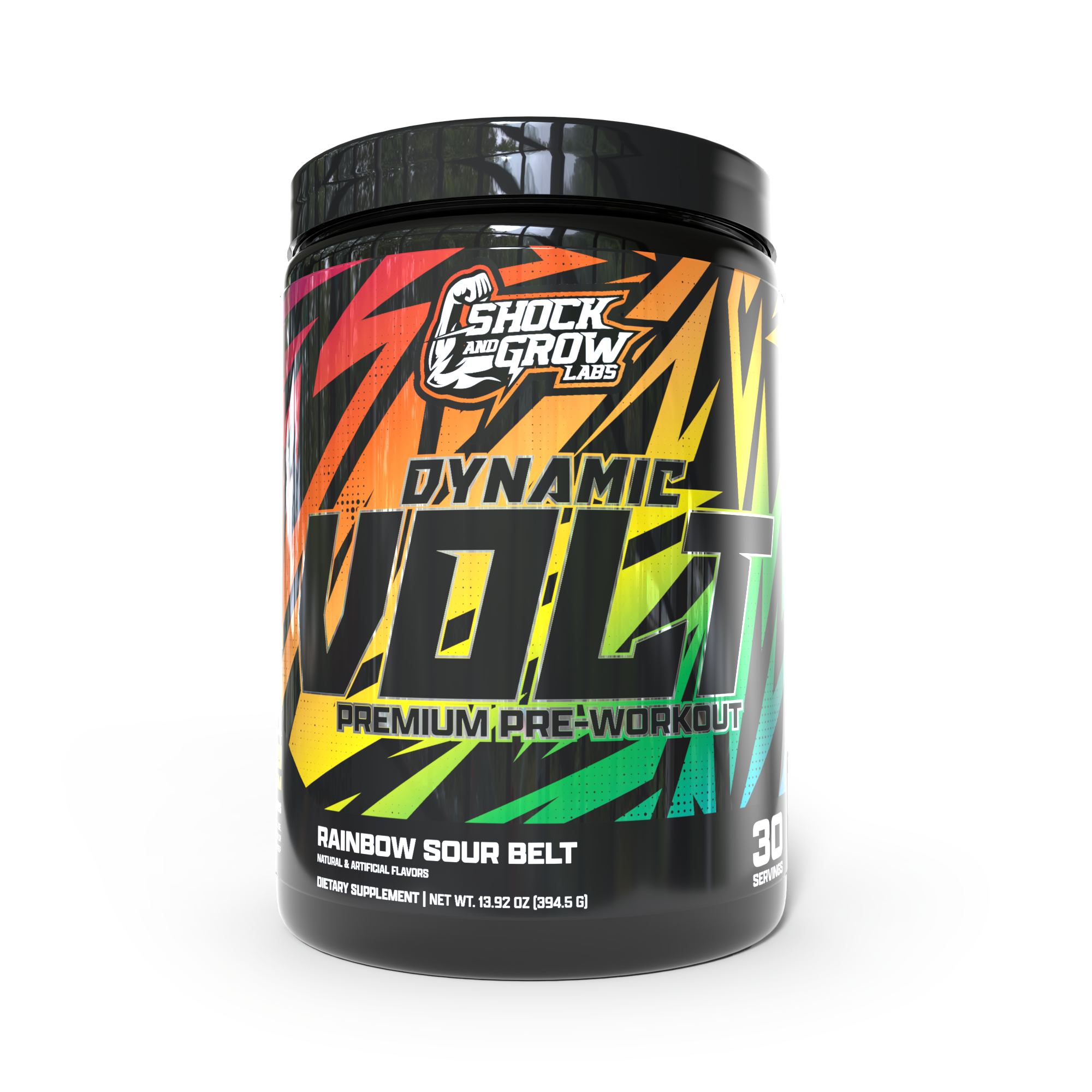Dynamic Volt Pre-Workout Powder - 30 Servings (Rainbow Sour Belt Flavor)